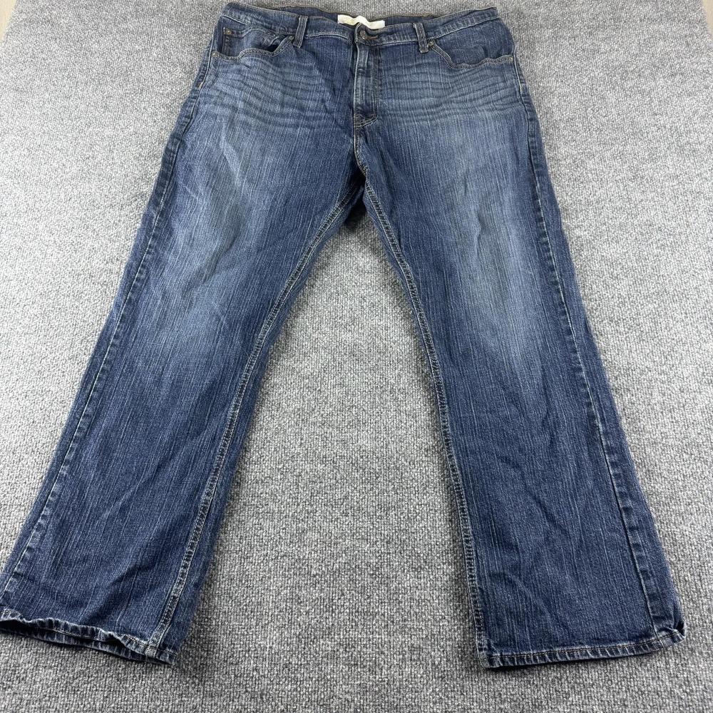 Signature Levis Jeans Mens 38x30 Blue Regular Bootcut Stretch Denim